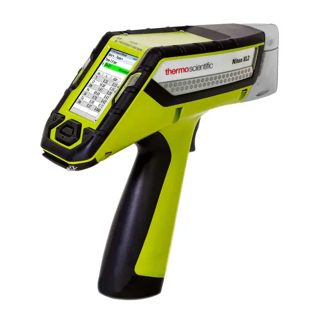 Cicorel using Thermo Scientific Niton XL2 handheld XRF analyzer for metal composition inspection and certification